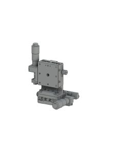 40X40mm EXC Bearing, Steel, XZ-Axis Stage, (Vertical Platform) Side Micrometer, +/-6.5mm, 6-32 Threads, Right-handed
