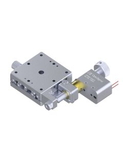Motorized 40X40mm EXC Bearing, Vacuum Compatible, Stainless Steel, X-Axis Stage, Center Piezomotor, +/-6.5mm, M3 Threads