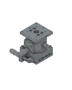 60X60mm EXC Bearing, Steel, XZ-Axis Stage, Side Micrometer, +/-6.5/5.0mm, M4 Threads, Right-handed