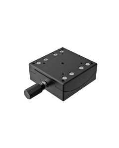 60X60mm Goniometer, Brass V-Groove, 1-Axis, +/-11 deg, 35mm Axis Ht, Worm-gear, M4 Thd