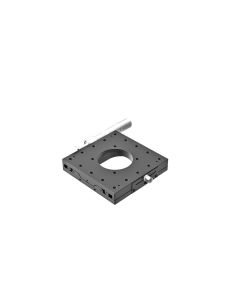 120X120mm EXC Bearing, Steel, X-Axis Stage, Side Micrometer, +/-20mm, 1/4-20 Threads, Right-handed