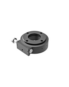 84mm Diameter, Aluminum, Lapped-Surface Bearing Rotation Stage, 360 Deg Fine Rotation Only, Worm-gear Drive, M4 Threads