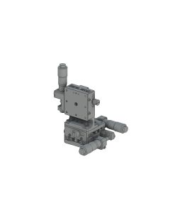 40X40mm EXC Bearing, Steel, XYZ-Axis Stage, (Vertical Platform) Side Micrometer, +/-6.5mm, 6-32 Threads, Right-handed