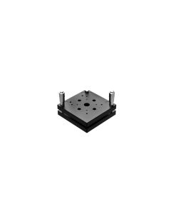 100X100mm, 2-Axis Kinematic Tilt Stage, Aluminum, Micrometer Adjustment, +/-3-deg., M4 Threads