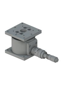 60X60mm EXC Bearing, Steel, Z-Axis Stage, (Horizontal Platform/Base) Center Differential Micrometer, +/-5mm, M4 Threads