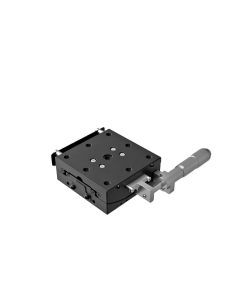 65X65mm Goniometer, EXC Bearings, 1-Axis, +/-10 deg, 50mm Axis Ht, Micrometer, M6 Thd