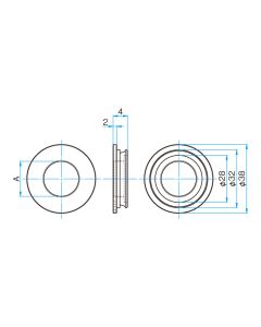 Adapter for Objective side of Piezo Objective Actuators M20.32 Thread
