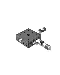 80X80mm EXC Bearing, Steel, XY-Axis Stage, Center Sub-Micron Worm-screw Micrometer, +/-6.5mm, M4 Threads