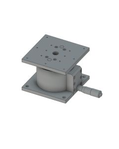 120X120mm EXC Bearing, Steel, Z-Axis Stage, (Horizontal Platform/Base) Center Micrometer, +/-10mm, M4 Threads