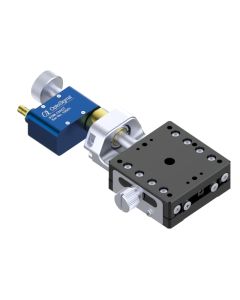 Motorized 40X40mm Ball Bearing, Aluminum, X-Axis Stage, Center Piezomotor, +/-6.5mm, M3 Threads
