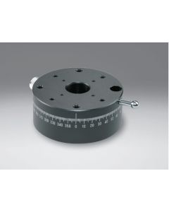 60mm Diameter, Aluminum, Lapped-Surface Bearing Rotation Stage, 360 Deg Manual Rotation, Manual Drive, M4 Threads