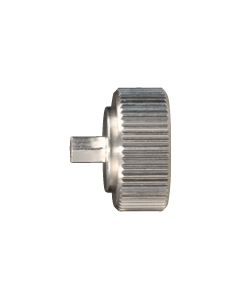 3mm Hex Key Knob, 14mm Diameter, Straight Knurl, Stainless Steel