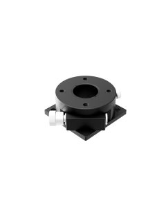 65mm Diameter, Brass, Lapped-Surface Bearing Rotation Stage, 360 Deg Coarse and Fine Rotation, Worm-gear Drive, M6 Threads