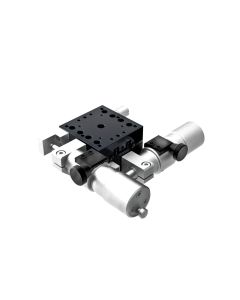 40X40mm Crossed-Roller Bearing, Aluminum, XY-Axis Stage, Side Sub-Micron Worm-screw Micrometer, +/-6.5mm, M3 Threads