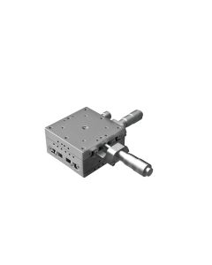 60X60mm EXC Bearing, Stainless Steel, XY-Axis Stage, Center Micrometer, +/-6.5mm, M4 Threads