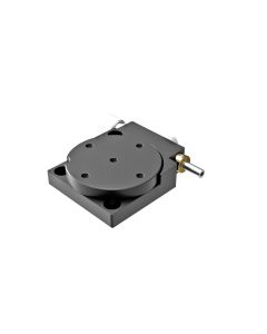 65mm Diameter, Brass, Lapped-Surface Bearing Rotation Stage, 360 Deg Manual Rotation, +/-5 Deg Fine Adjustment, Hex Screw Drive, M6 Threads