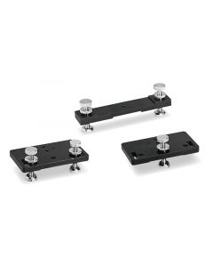 Double rail feet for low profile large and medium rails