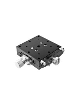 60X60mm Goniometer, EXC Bearings, 1-Axis, +/-10 deg, 85mm Axis Ht, Worm-gear, M4 Thd