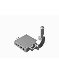 60X60mm EXC Bearing, Stainless Steel, X-Axis Stage, Side 90-Deg. Micrometer, +/-6.5mm, M4 Threads