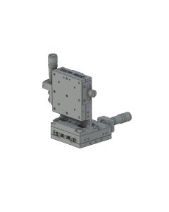 60X60mm EXC Bearing, Vacuum Compatible, Stainless Steel, XZ-Axis Stage, (Vertical Platform) Center Micrometer, +/-6.5/5.0mm, M4 Threads