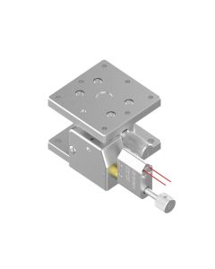 Motorized 40X40mm EXC Bearing, Vacuum Compatible, Stainless Steel, Z-Axis Stage, (Horizontal Platform/Base) Side Piezomotor, +/-2.5mm, 6-32 Threads