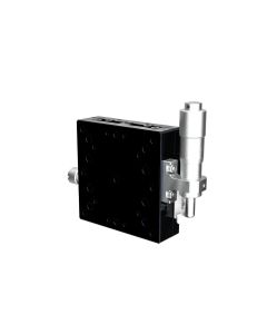 60X60mm Ball Bearing, Aluminum, Z-Axis Stage, (Vertical Platform/Base) Side Micrometer, +/-6.5mm, M4 Threads