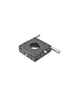 120X120mm EXC Bearing, Steel, XY-Axis Stage, Side Micrometer, +/-20mm, M6 Threads, Right-handed