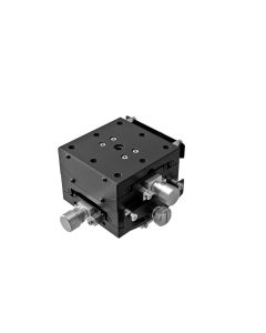 65X65mm Goniometer, EXC Bearings, 2-Axis, +/-20 deg, 50mm Axis Ht, Worm-gear, M6 Thd
