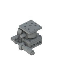 40X40mm EXC Bearing, Steel, XZ-Axis Stage, Side Micrometer, +/-6.5/6.5/3.0mm, 6-32 Threads