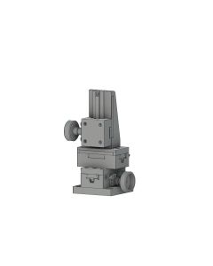 38X40mm Dovetail Bearing, Brass, XYZ-Axis Stage, Rack&Pinion Drive, +/-15mm, M6 Threads