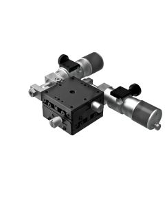 40X40mm EXC Bearing, Steel, XY-Axis Stage, Side Sub-Micron Worm-screw Micrometer, +/-6.5mm, M3 Threads, Right-handed