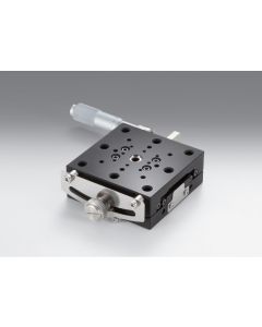 65X65mm Goniometer, EXC Bearings, 1-Axis, +/-6 deg, 100mm Axis Ht, Micrometer, 1/4-20 Thd