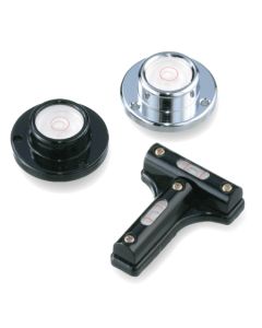 32-mm Dia. Bull's-Eye Bubble Spirit Level, Black Aluminum