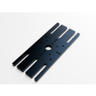 Slotted base plate for metric stages