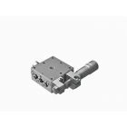 Roulement EXC 25X25mm, compatible vide, acier inoxydable, support axe X, micromètre central, +/-3mm, filetages M2