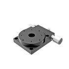 60mm Diameter, Brass, Lapped-Surface Bearing Rotation Stage, 360 Deg Manual Rotation, +/-5 Deg Fine Adjustment, Hex Screw Drive, M4 Threads