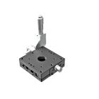 60X60mm EXC Bearing, Steel, X-Axis Stage, Side 90-Deg. Micrometer, +/-6.5mm, M4 Threads, Right-handed