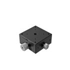 Goniomètre 40X40mm, queue d'aronde en laiton, 1 axe, +/-20 deg, 15mm Axis Ht, Worm-gear, 6-32 Thd