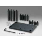 Abstandshalter-Kit für Laborbuchsen, 160X220mm, Stahl,   31/41/81mm Höhen, Für LJ- und LJA-16223 Serie Lab Jacks (einschließlich M6- und UU-Versionen)