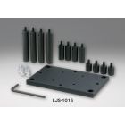 Lab Jack Spacer Kit, 160X220mm, Steel,   31/41/81mm Heights, For LJ-, and LJA-16223 Series Lab Jacks  (including M6 and UU versions)