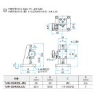 38X40mm Dovetail Bearing, Brass, Z-Axis Stage, (Vertical Platform/Horizontal Base) Rack&Pinion Drive, +/-20mm, 1/4-20 Threads