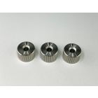 Screw-on knobs, stainless steel, 14-mm diameter, M6×0.25 thread, pack of 3 ea.