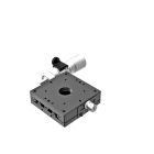 60X60mm EXC Bearing, Steel, X-Axis Stage, Side Sub-Micron Worm-screw Micrometer, +/-6.5mm, M4 Threads, Right-handed