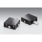120X120mm Goniometer, Brass V-Groove, 1-Axis, +/-8 deg, 182mm Axis Ht, Right-handed, Worm-gear, M4 Thd
