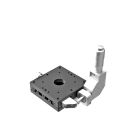 60X60mm EXC Bearing, Steel, X-Axis Stage, Side 90-Deg. Micrometer, +/-6.5mm, M4 Threads