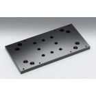 Baseplate for long travel stages to mount to M6 breadboards or XY assembly