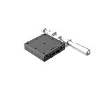 40X40mm EXC Bearing, Steel, X-Axis Stage, Side Micrometer, +/-6.5mm, M3 Threads, Right-handed