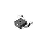 60X60mm EXC Bearing, Steel, XY-Axis Stage, Side Sub-Micron Worm-screw Micrometer, +/-6.5mm, M4 Threads