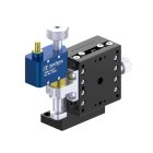 Motorized 40X40mm Ball Bearing, Aluminum, Z-Axis Stage, (Vertical Platform/Horizontal Base) Side Piezomotor, +/-5mm, M3 Threads