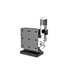 65X65mm EXC-Lager, Stahl, Z-Achse, (Vertikale Platform/Horizontal Base) Side Sub-Micron Worm-screw Mikrometer, +/-6.5mm, 1/4-20 Gewinde, Rechtshändig
